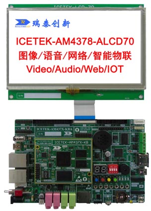 ICETEK-AM4378-ALCD70：双千兆网开发套件(图1)